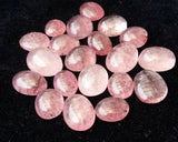 8-13mm Strawberry Quartz Plain Cabochons, Natural Strawberry Quartz Plain