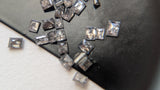 2.4-3mm Salt And Pepper Baguette 4 Pcs Rectangle Faceted Diamond For Jewelry