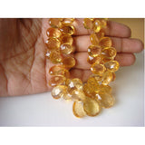 12x10 mm Citrine Faceted Pear Shaped Briolettes, Citrine Pear, Citrine Faceted