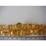 7x9 -15x10 mm Citrine Faceted Pear Shaped Briolettes, Citrine Faceted Beads