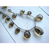 24x17 mm To 16x11 mm Beer Quartz Pear Shaped Faceted Briolettes, 5 Piece