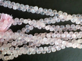 8 mm Rose Quartz Faceted Onion Bead, Rose Quartz Micro Faceted Briolette