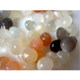 8x8 mm Multi Moonstone Faceted Onion Beads, Multi Moonstone Micro Faceted Onion