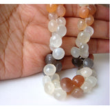 8x8 mm Multi Moonstone Faceted Onion Beads, Multi Moonstone Micro Faceted Onion