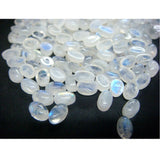 4x6mm Rainbow Moonstone Cabochon Lot, Oval Calibrated Rainbow Moonstone