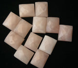 10x12mm Pink Opal Faceted Cabochons, Pink Opal Rectangle Shape Faceted Flat Back