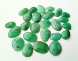 9-12mm Emerald Plain Cabochons, Natural Emerald Free Form Flat Back Cabochons