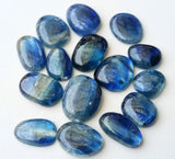 10-12mm Kyanite Plain Cabochons, Natural Kyanite Free Form Flat Back Cabochons