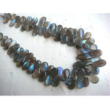 6x8 mm-9x11 mm Labradorite Plain Pear Beads, Labradorite Pear Shaped Briolettes