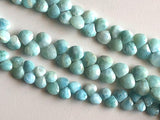 9-10 mm Natural Larimar Faceted Heart Beads, Larimar Faceted Heart Briolettes