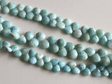 9-10 mm Natural Larimar Faceted Heart Beads, Larimar Faceted Heart Briolettes