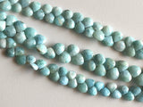 9-10 mm Natural Larimar Faceted Heart Beads, Larimar Faceted Heart Briolettes