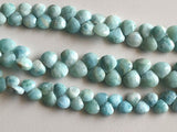 9-10 mm Natural Larimar Faceted Heart Beads, Larimar Faceted Heart Briolettes