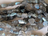 10-15 mm Labradorite Rough Polished Tumbles, Natural Loose Labradorite Beads