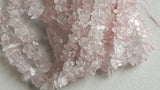 4-7 mm Rose Quartz Polished Chips, Natural Rose Quartz Free Form Shape, 32 Inch