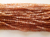 4mm Sunstone Faceted Coin Beads, 13 Inches Natural Sunstone Round Coin Beads