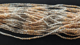 3.5mm Golden Shine Faceted Coin Beads, 13 Inches Golden Shine Multicolor Round