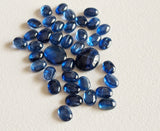 4x6mm Kyanite Plain Oval Cabochons, Natural Kyanite Oval Flat Back Cabochons