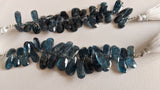 6x12 mm-9x20 mm Moss Kyanite Faceted Pear Beads, Natural Moss Kyanite Pear