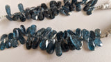 6x12 mm-9x20 mm Moss Kyanite Faceted Pear Beads, Natural Moss Kyanite Pear