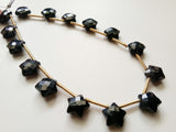 10 mm Black Onyx Faceted Star Beads, Black Onyx Star Shape Bead, Onyx Briolette