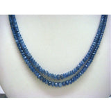 3-5mm Blue Sapphire Faceted Rondelle, Blue Sapphire Rondelle, Glass Filled Blue