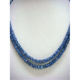 3-5mm Blue Sapphire Faceted Rondelle, Blue Sapphire Rondelle, Glass Filled Blue