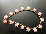 10 mm-10.5 mm Pink Opal Faceted Star Beads, Pink Opal Star Shape Bead, Opal