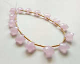 10 mm Rose Pink Chalcedony Faceted Star Beads, Pink Chalcedony Star Shape Bead