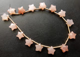 10 mm Peach Moonstone Faceted Star Beads, Moonstone Star Shape Bead, Moonstone