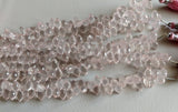 6x10 mm Rose Quartz Faceted Puffed Marquise Beads, Rose Quartz Beads For Jewelry