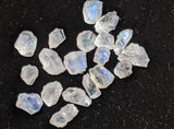 6-8 mm Rainbow Moonstone Rough Stones Raw Natural Loose Undrilled Gemstone