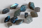 8-10 mm Labradorite Rough Stones, Raw Natural Loose Rough Labradorite Undrilled