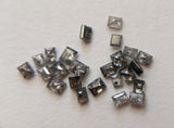 2.4-3mm Salt And Pepper Baguette 4 Pcs Rectangle Faceted Diamond For Jewelry