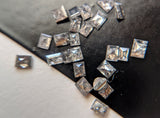 2.4-3mm Salt And Pepper Baguette 4 Pcs Rectangle Faceted Diamond For Jewelry