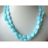 12mm Blue Opal Oval Nuggets, Blue Opal Beads, Blue Opal Plain Oval Beads