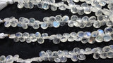 7 mm Rainbow Moonstone Faceted Heart Beads, Rainbow Moonstone Beads, Rainbow