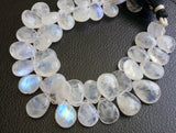 8x10 mm Rainbow Moonstone Plain Pear Briolettes, Rainbow Moonstone Plain Pear