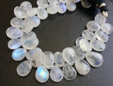 6x8mm Rainbow Moonstone Plain Pear Briolettes, Rainbow Moonstone Plain Pear Bead