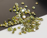 2-2.5mm Green Brilliant Cut Faceted Round Diamond For Jewelry - (0.5 To 1Ct )