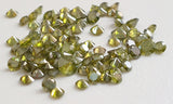 2-2.5mm Green Brilliant Cut Faceted Round Diamond For Jewelry - (0.5 To 1Ct )