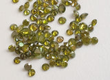 2-2.5mm Green Brilliant Cut Faceted Round Diamond For Jewelry - (0.5 To 1Ct )