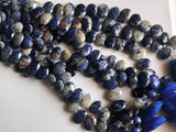 13 mm Sodalite Faceted Oval Beads, Natural Sodalite Beads, Fancy Sodalite Oval