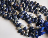 13 mm Sodalite Faceted Oval Beads, Natural Sodalite Beads, Fancy Sodalite Oval