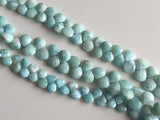 9-10 mm Natural Larimar Faceted Heart Beads, Larimar Faceted Heart Briolettes