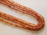 4mm Sunstone Faceted Coin Beads, 13 Inches Natural Sunstone Round Coin Beads