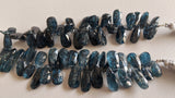 6x12 mm-9x20 mm Moss Kyanite Faceted Pear Beads, Natural Moss Kyanite Pear