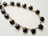 10 mm Black Onyx Faceted Star Beads, Black Onyx Star Shape Bead, Onyx Briolette