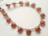 10 mm Strawberry Quartz Faceted Star Beads, Strawberry Quartz Star Shape Bead