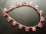 10 mm Strawberry Quartz Faceted Star Beads, Strawberry Quartz Star Shape Bead